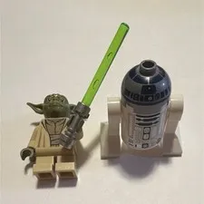 LEGO Star Wars Yoda Minifigure Green Lightsaber R2-D2 Lot 75168