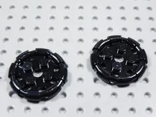 LEGO Lot of 2 Black 2x2 Plates w/ Bar Frame Part 7068 BH