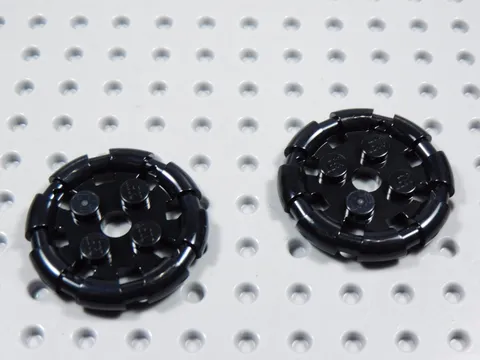 LEGO Lot of 2 Black 2x2 Plates w/ Bar Frame Part 7068 BH