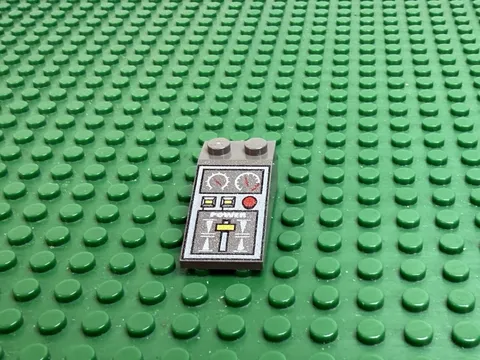 2003 LEGO Old Dark Gray Slope 18 4x2 w/Train Controls Pttn 4511 #30363pb007