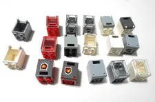 Lego Container Box 2 x 2 x 2- 4345 Mixed Colors with Doors 4346 Qty 15 plus 2