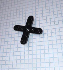 1 Lego 2479 Propeller 4 Blade 5 Diameter Black with Rounded Ends and Open Hub