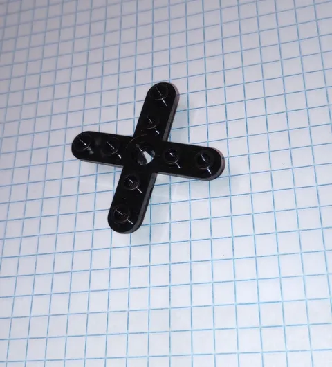 1 Lego 2479 Propeller 4 Blade 5 Diameter Black with Rounded Ends and Open Hub