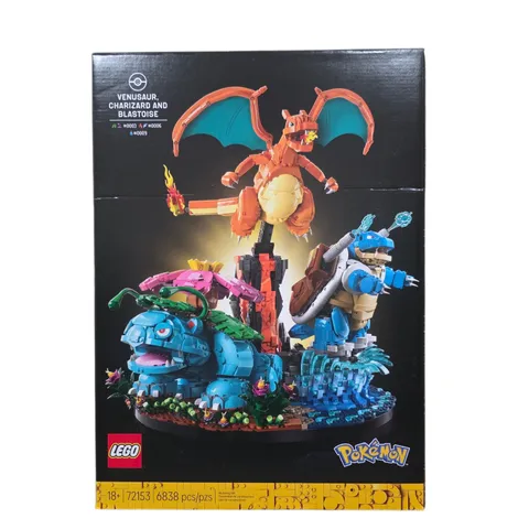 Lego Pokemon (72153) Venusaur Charizard Blastoise Starter Building Set 6838 Pcs