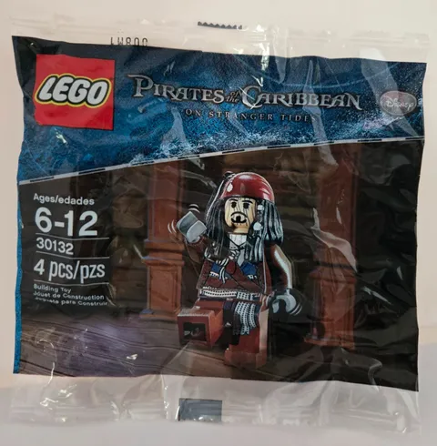 New Unopened Lego Pirates of the Caribbean Jack Sparrow 30132