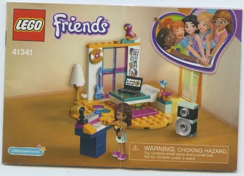 Lego Friends Andrea's Bedroom (41341) Instructional Manual Booklet Only 