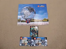 Lot of Lego Super Heroes 3 Pamphlets and one Poster