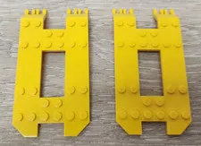 Lego 30263 Yellow Vehicle Trailer Base Ramp 6 x 12 x 1 1/3 Lot Of 2
