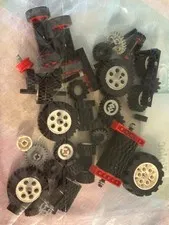 Lot Of 1 Pound Bag Of Random Lego Wheels And Axles Multi Colored
