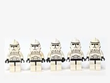 LEGO Star Wars Clone Trooper Phase 2 Minifigure Lot of 5 White
