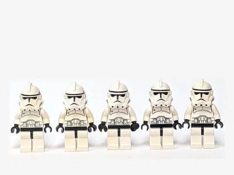 LEGO Star Wars Clone Trooper Phase 2 Minifigure Lot of 5 White