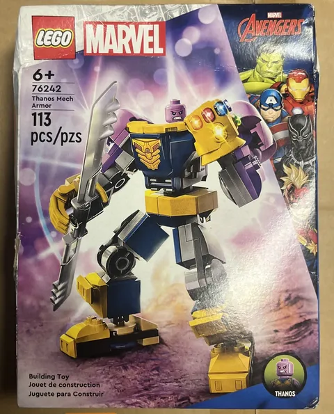 LEGO Marvel Super Heroes 76242 Thanos Mech Armor Retired Set New In Sealed Box