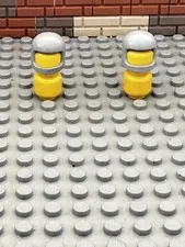 (L-2) LEGO® 375 Helmet Knight Space 193a2 Old Light Gray 2 Pieces