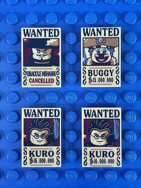 LEGO One Piece Bounty Posters Lot of 4