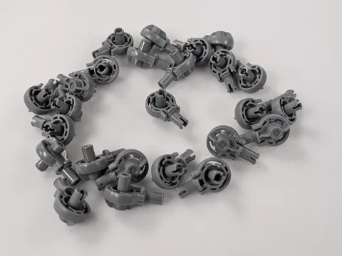 LEGO x25 NEW Dark Bluish Gray Technic Rotation Joint Ball Loop # 47455 MOC Parts