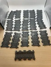 Lot of 64pcs Grey LEGO Flexible Train Tracks Authentic