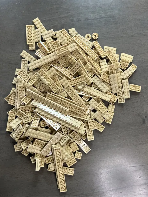 LEGO Tan Plate Bulk 275pc 3022 3021 3020 3795 3034 3832 2445 91988 4282 2x2-2x16