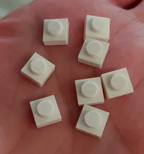 LEGO White 1x1 Brick Plastic Pieces Parts Bulk Lot MPN 3005 Lot of 7 (7pc)