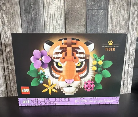 LEGO Art Fauna Collection Tiger 31217 Complete Set 744pcs 18+ Brick Separator