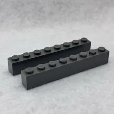 LEGO 3008 Dark Bluish Gray Brick 1 x 8 (x2)