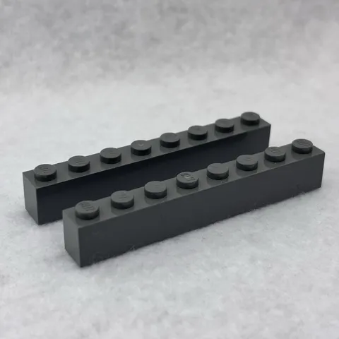 LEGO 3008 Dark Bluish Gray Brick 1 x 8 (x2)