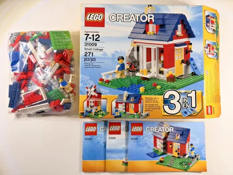 LEGO CREATOR Small Cottage 31009 100% Complete w/Box & Instructions 271 Pieces