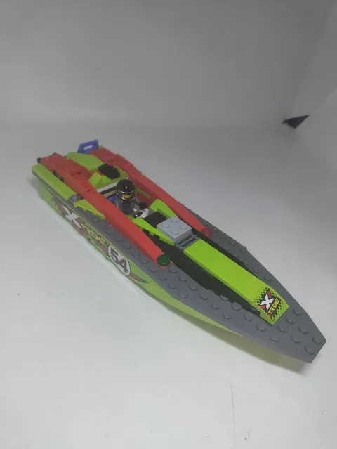 Lego #6025City Race Boat Transporter Hull Incomplete With Mini Figure
