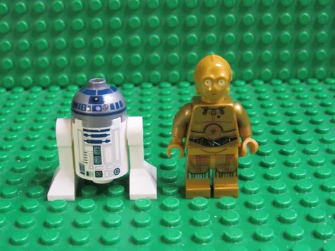 Lot 2 LEGO Minifigs C-3PO R2-D2 Star Wars Protocol Astromech Droid 75290 NL110