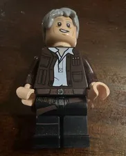 LEGO Minifigure old Hans Solo Brown Jacket White Shirt & Black Pants
