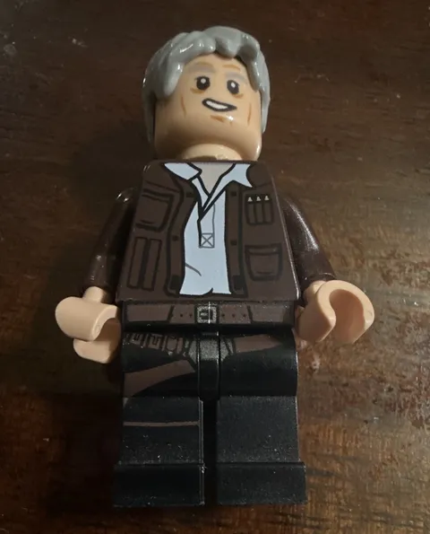 LEGO Minifigure old Hans Solo Brown Jacket White Shirt & Black Pants