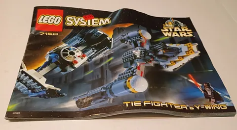 LEGO Star Wars 7150 TIE Fighter Y-Wing Instruction Manual Book ONLY  1999