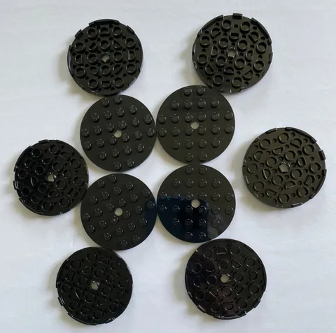 LEGO Part 11213 (Qty 10) 6x6 Round Plate w Hole, Multiple Colors Available NEW