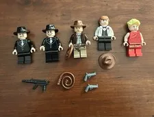 Lego Indiana Jones minifig lot; accessories