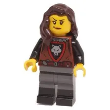 LEGO Wolfpack Female Minifigure bdp279 Outlaw Forest Den 910057-1 Castle