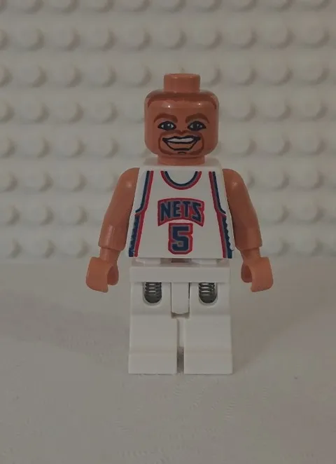 LEGO NBA Basketball - Jason Kidd Minifigure  (nba047) - White Uniform