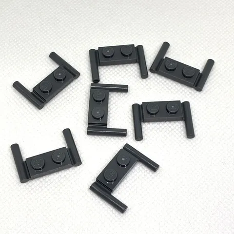 LEGO Parts - Dark Bluish Gray Plate 1 x 2 with Bar Handles - No 3839b - QTY 7