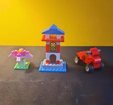 LEGO Tree House Tower Build Lot w/ Red Vehicle Multicolor Plastic