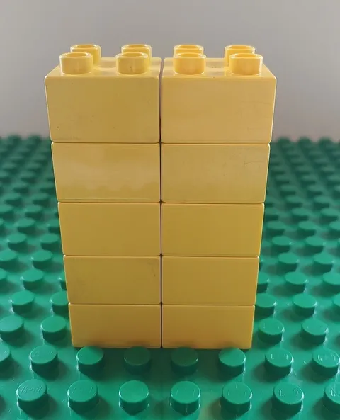 Lego Duplo Yellow 2x2 Brick Lot 10 Blocks Replacements A5