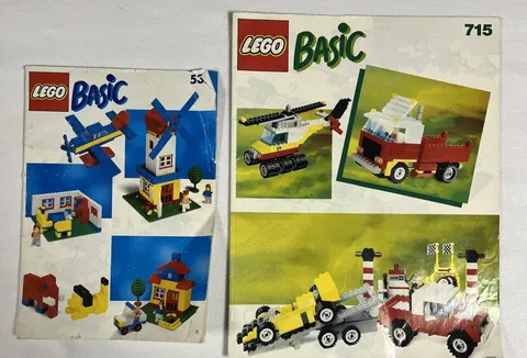 Vintage Lego Basic Instruction Manuals For Sets 535 And 715
