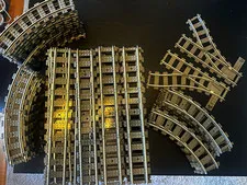 LEGO Vintage 9V Train Track Lot 155 Straight 82 Curved 2 Switches 239 Pieces