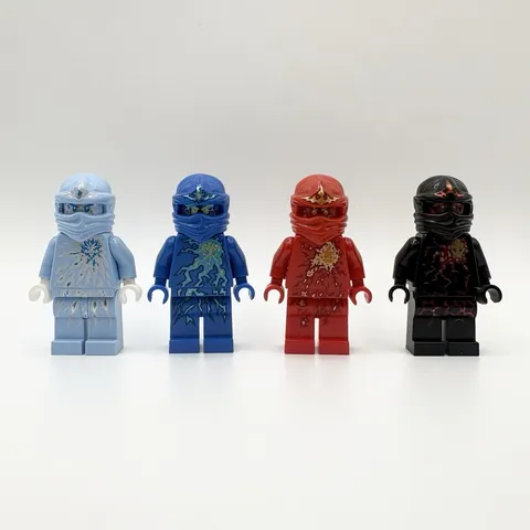 LEGO NINJAGO NRG Minifigures Lot of 4 - Jay, Zane, Kai, Cole