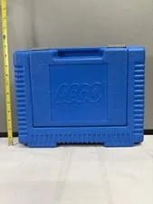 1984 LEGO Blue Hard Plastic Storage Travel Carrying Case Box Bin USA EMPTY