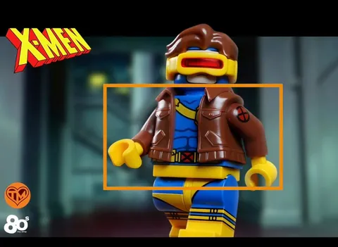 Lego Marvel X-Men- 80sToyShop - Cyclops Minifigure Jacket + Printed arms