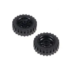 2x LEGO Technic Wheel Rim Black 43.2x14 30x14 6518544 56898 56904c01