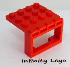LEGO Vintage Red Hinge Plate 4 x 4 with Car Roof Holder Space (4213 4214)