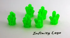 6 LEGO Trans-Bright Green Diamond Rock Jewel Crystal (28623 30385) - 6 Pieces