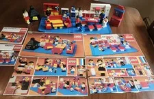 Lot of 2 Vintage 1979 LEGO Sets Family Room 268 Kitchen 269 Incomplete Home Room