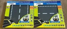 (2) Dream Lab City Streets 4 Baseplate Pack Compatible W/All Major Brick Brands