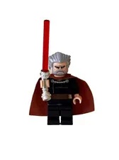 LEGO Star Wars Count Dooku Minifigure sw0224 with Red Lightsaber & Cape
