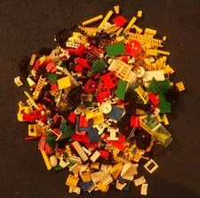 LEGO® - MIXED PACKAGE ( APPROX. 1.5 KG ) FROM THE 70IES, 80IES AND 90IES VINTAGE
